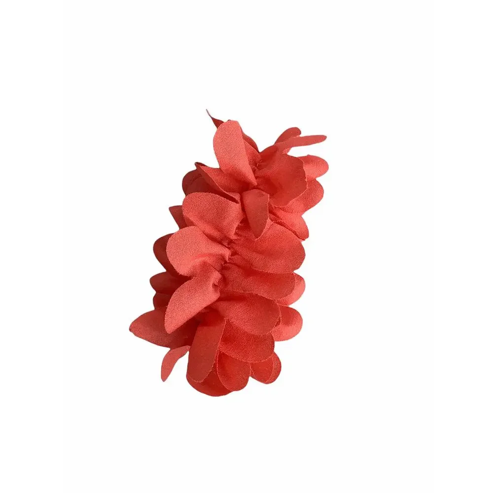 Bundle Lot of 2 Peach Bow & Ruffled Hair Tie